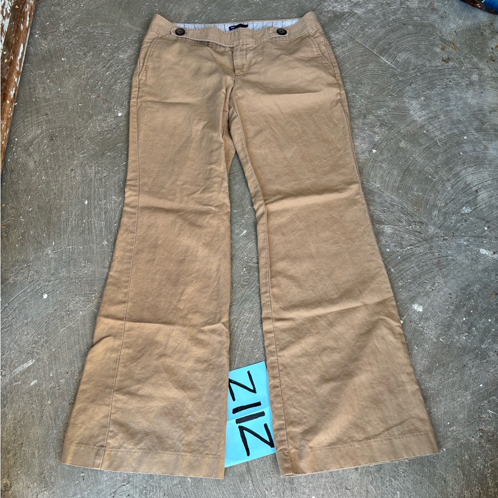 Gap Brown Linen Blend Flare Leg Pants 
Size 8 or 32x32